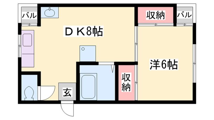 石水会館401の間取り