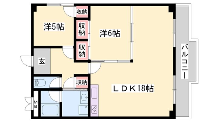 サンシャイン山下 B棟の間取り