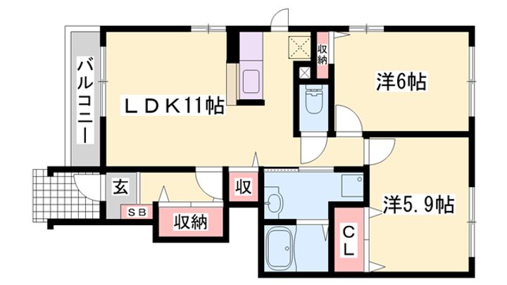 フレミールCの間取り