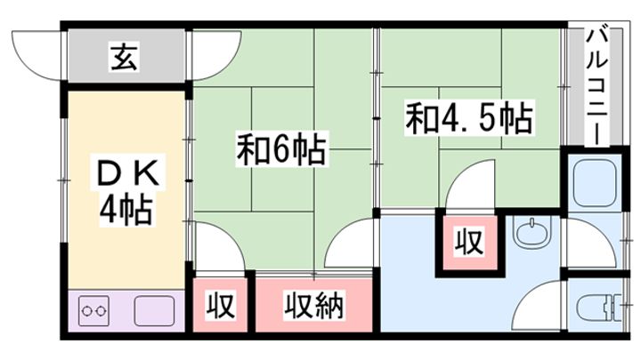 城北ハイツ9の間取り