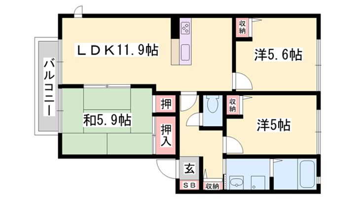 グリーンコート土山の間取り
