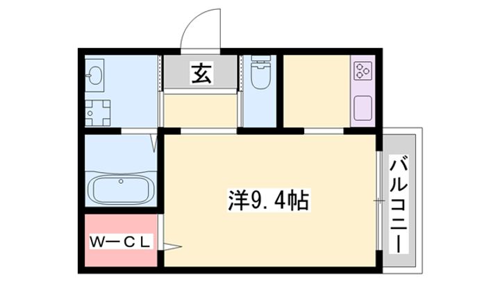 クロスロード東姫路101の間取り