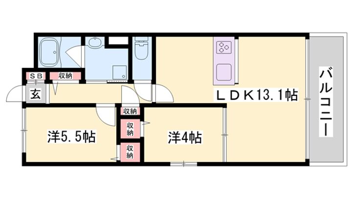 OA FLAT上野田の間取り