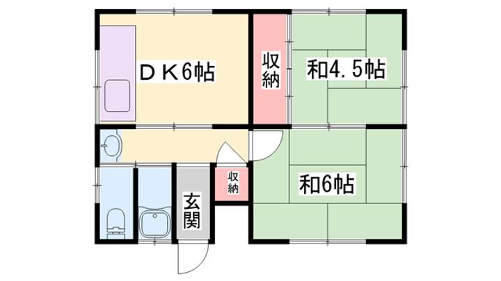 車崎アパート1Fの間取り