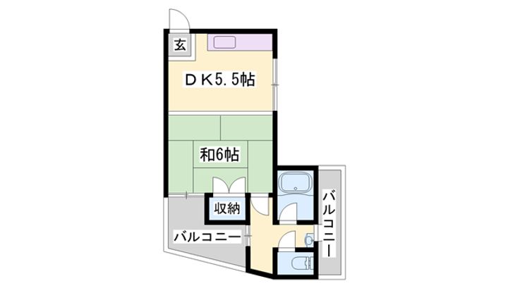 東口ハイツ205の間取り