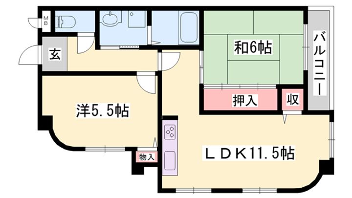 ロイヤルコーポ荒井の間取り
