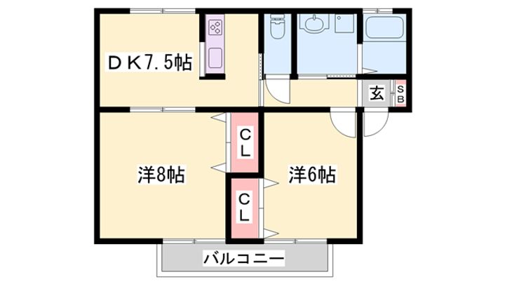 ディアコート202の間取り