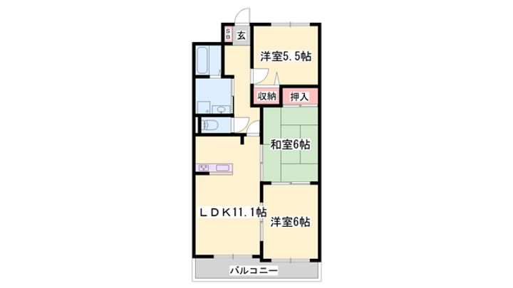 サンプレイス網干駅前の間取り