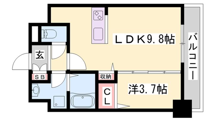 レジデンスh忍町の間取り