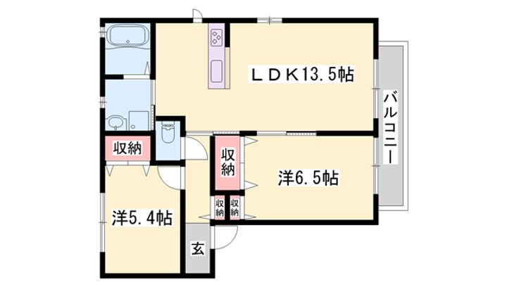 シャーメゾン玉手0201の間取り