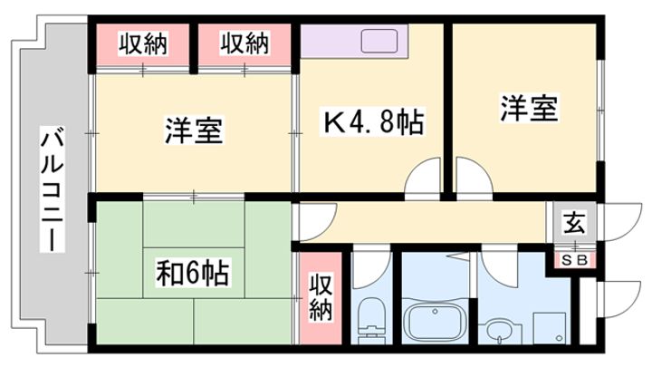 ヴァンヴェール ノールメゾンの間取り