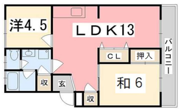 ハイツ北条口301の間取り