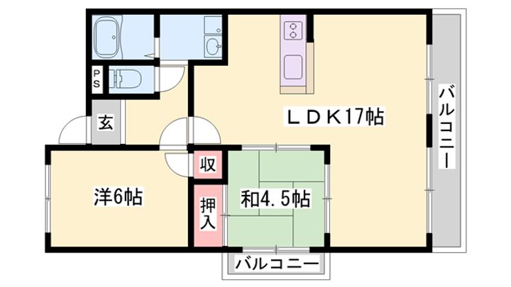 ルークレジデンス姫路Ⅱの間取り