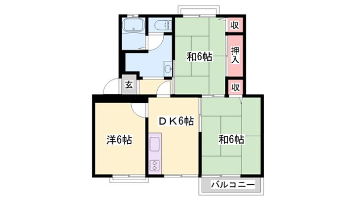 エクメーネ香呂C棟の間取り