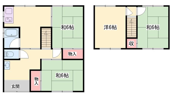 兵庫県姫路市北平野3(一戸建)の賃貸物件1の間取り