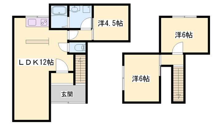 兵庫県姫路市伊伝居(一戸建)の賃貸物件1の間取り