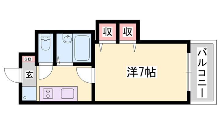 ジュネス野里503の間取り