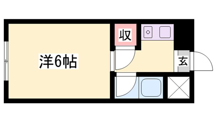 千鳥川ドミトリー108の間取り