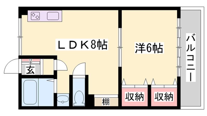 長田コーポ302の間取り