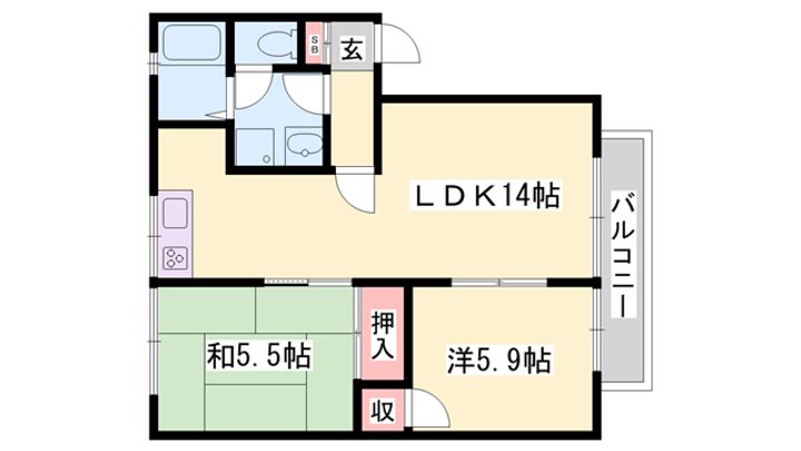 グリーンハイツ高砂の間取り