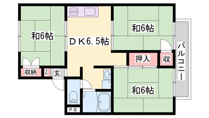 ソラーレ北池103の間取り