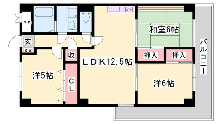 メゾン花北の間取り