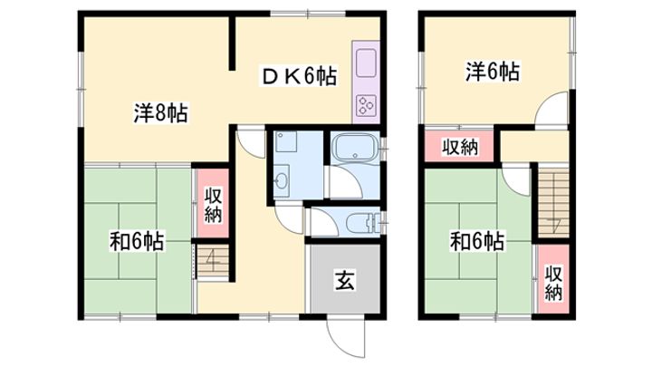 兵庫県揖保郡太子町太田(一戸建)の賃貸物件の間取り