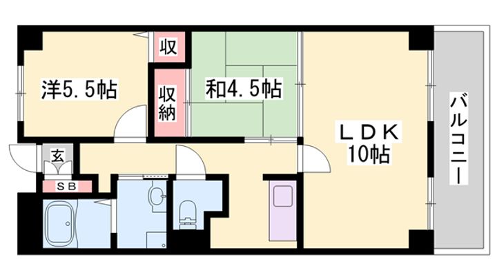 ヌーベ・ゆらのの間取り