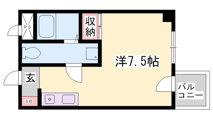 城北興和マンション303の間取り