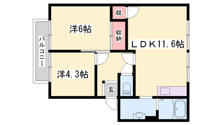 グレースヒルズシマダC・DC301の間取り