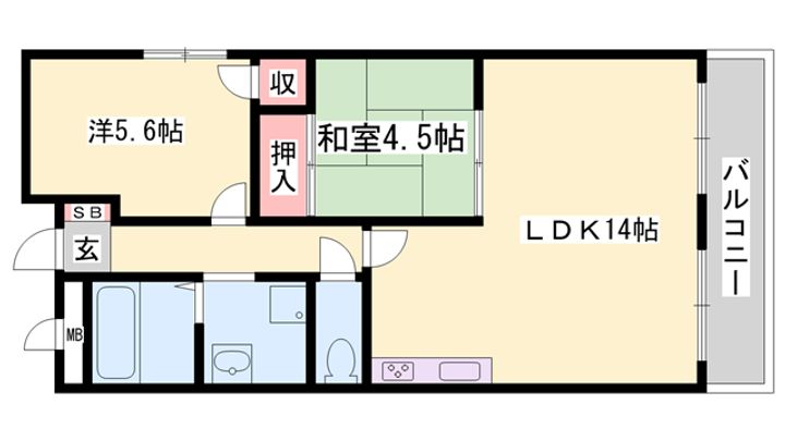 リゾティ英賀保101の間取り