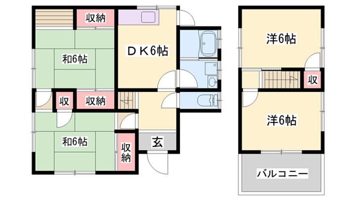 兵庫県高砂市百合丘(一戸建)の賃貸物件-の間取り