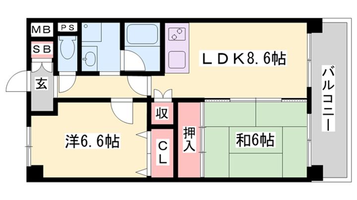 リアライズ加古川Ⅰの間取り