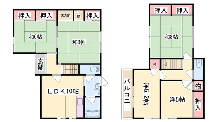 兵庫県西脇市野村町(一戸建)の賃貸物件1の間取り