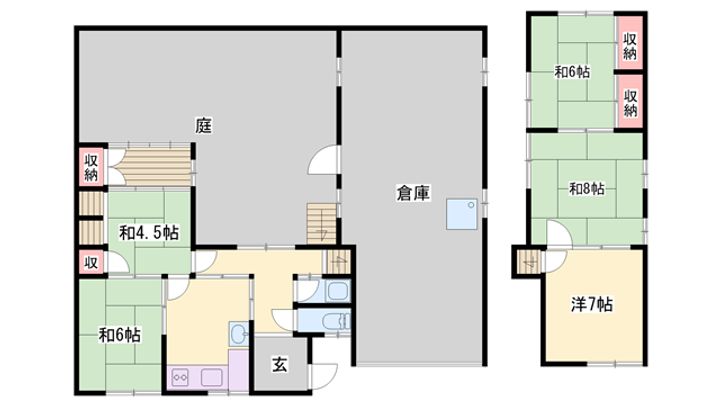兵庫県姫路市勝原区宮田(一戸建)の賃貸物件-の間取り