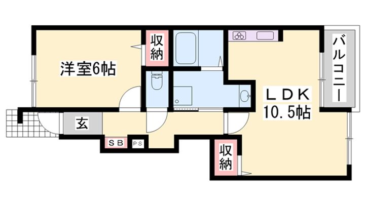 クライネス ドルフの間取り