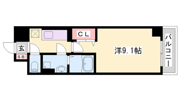 ジラソーレ花影202の間取り