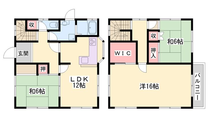 兵庫県加古川市平岡町土山(一戸建)の賃貸物件1の間取り