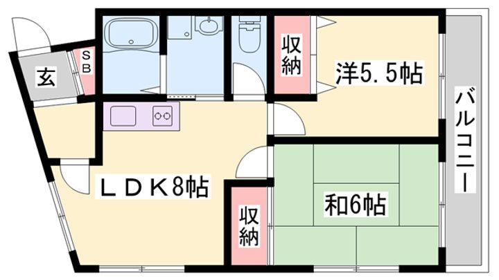 ドール東加古川201の間取り
