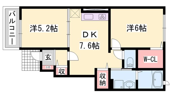 ベルファミーユⅡの間取り