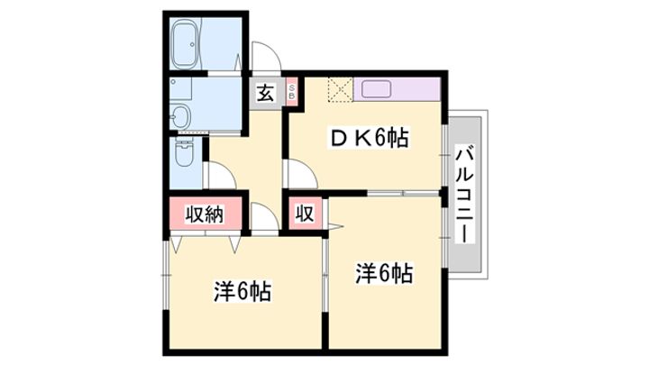 コンフォーレ今宿102の間取り