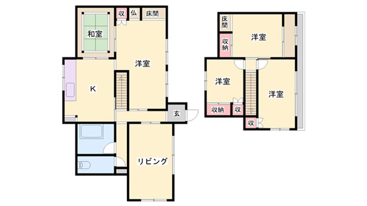 兵庫県加古川市平岡町土山(一戸建)の賃貸物件-の間取り