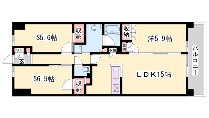 ウエリス姫路 8Fの間取り