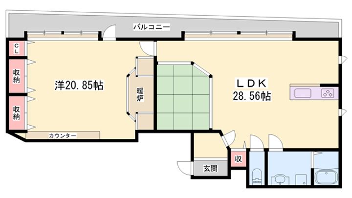 リバレイン上郡202の間取り