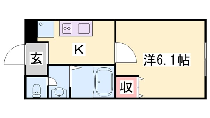 エルミタージュ2Bの間取り