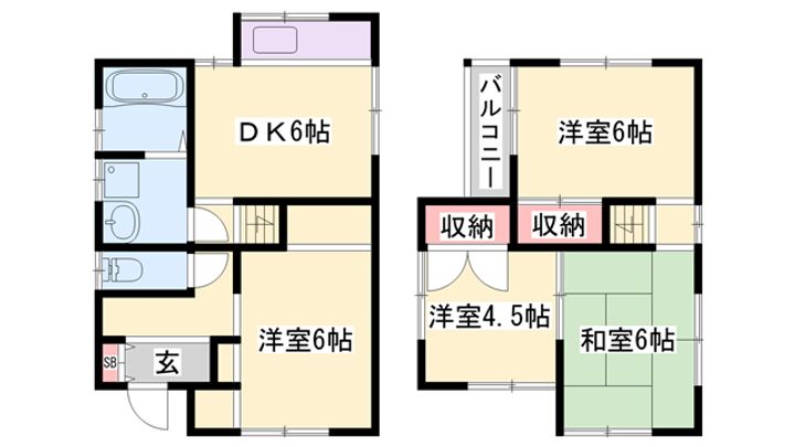 兵庫県加古川市加古川町北在家(一戸建)の賃貸物件-の間取り