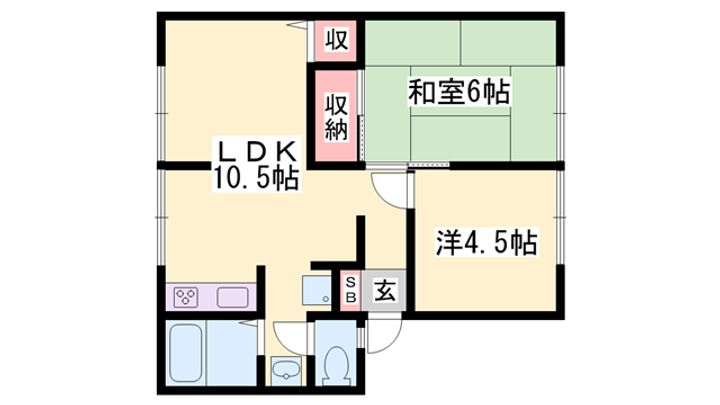 エクセル山崎202の間取り