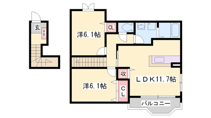 モーニンググローリーⅡの間取り