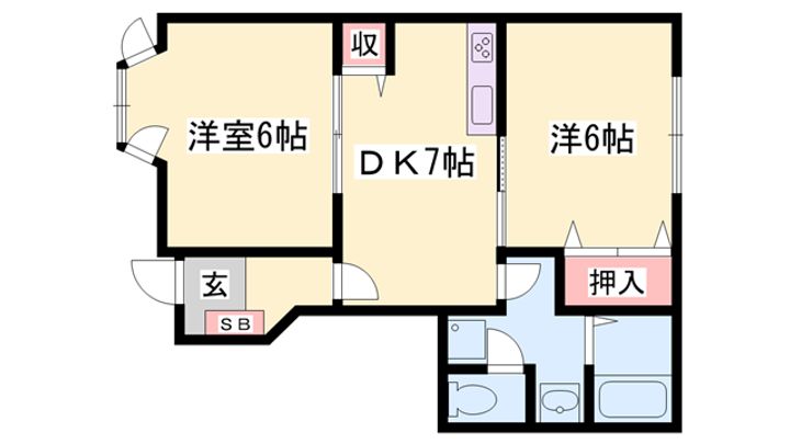 リバティさつきBの間取り