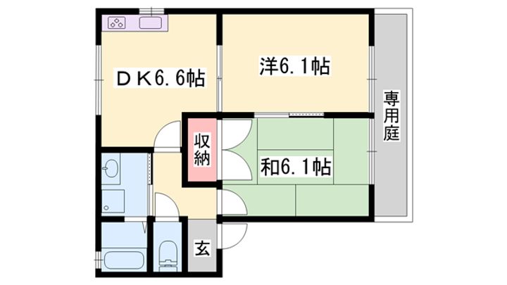 フレグランス竹ヶ端0102の間取り